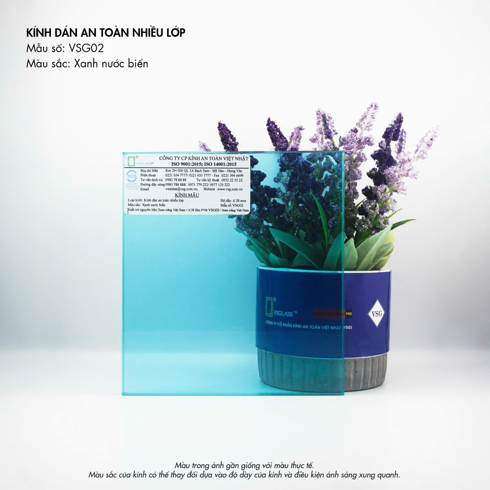 Kính VSG dán an toàn 2 lớp 3 lớp